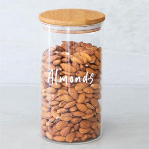 420ml 660ml 730ml Glas vorrats behälter mit Bambus holzdeckel zur Aufbewahrung - Product Image 3