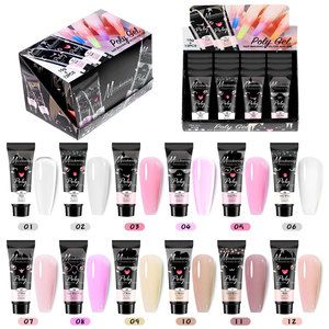 12pcs Acrylic Gel UV <b>Nail</b> Extension <b>Kit</b> Dark Glitter Effect <b>Nail</b> Art Set for Professional Manicure - Product Image 5