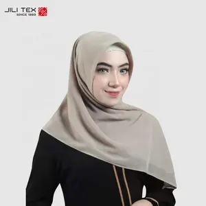 High twist sex instant japanese voile fabric hijab muslim borong tudung bawal plain cotton woman scarf shawl