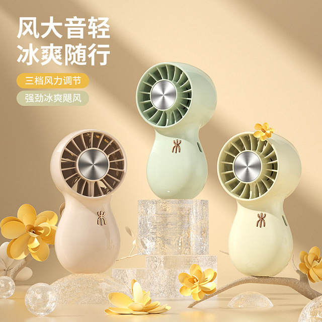 New Cartoon Doll Creative Bowling Handheld Mini USB Small Fan with Small Portable Rechargeable Fan