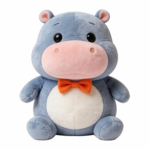 Juguetes de Peluche Personalizados de Animales con Lazo de Dibujos Animados de Hipopótamo, Cocodrilo y Castor para Niños, Juguetes de Peluche de Zoológico - Product Image 6