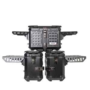 Caja Trasera Impermeable para Scooter, <span class=keywords><strong>Maletero</strong></span> Lateral para Motocicleta, 45L, Multifuncional, Blindado, de Aleación de Aluminio Negro, Venta al Por Mayor - Product Image 2