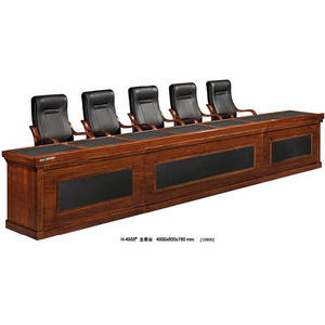โต๊ะประชุม Mingzhong H-4888 ขนาด 4800x800x760 มม. พร้อมเก้าอี้หนังสำหรับห้องประชุม - Product Image 1