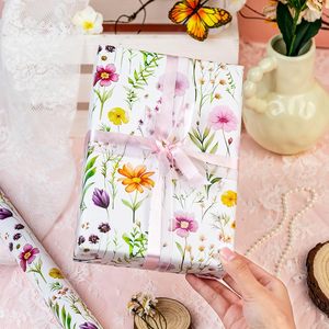 Papel de regalo con diseño de flores, doble cara, 23.4 pies cuadrados, reciclable, para manualidades, con diseño de flores silvestres, para cumpleaños, bodas, Día de la Madre - Product Image 6