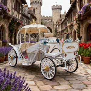 Carruaje de Lujo a Precio Económico, Carruaje Europeo para Bodas, Carruaje de Calabaza para Paseos Turísticos, Magnífica Decoración para Fiestas, Carruaje de Caballos - Product Image 2
