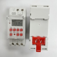 Interruptor de Tiempo Digital Programable Semanal THC30S AC 220V 250V 30A con Cubierta Transparente y Ajuste Preciso de 1 Segundo
