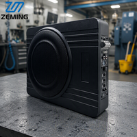 Subwoofer actif pour voiture Zeming de 10 pouces, à installer sous le siège, avec amplificateur 24V à bobine simple, 150W RMS