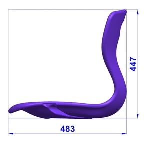 Coque de siège moulée par coup coloré pour accessoires de chaise mobilier scolaire de grande taille - Product Image 3