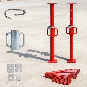 調整可能なヘビーデューティースチール製足場支柱、デッキ用亜鉛メッキ、建築用、4インチステンレス鋼シャフトと支柱 - Product Image 4