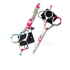 Professional <strong>Hair</strong> <strong>Scissor</strong> Set 5.5 <strong>Inch</strong> Flowers Thinning &amp; Hairdressing <strong>Scissor</strong> CE ISO Approved Top of Our Production - Product Image 5
