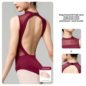 Body da <span class=keywords><strong>Danza</strong></span> Sexy con Tutù, Senza Schienale e Senza Maniche, per Balletto, Yoga, Ginnastica e <span class=keywords><strong>Danza</strong></span> Latina da Competizione per Donne - Product Image 3