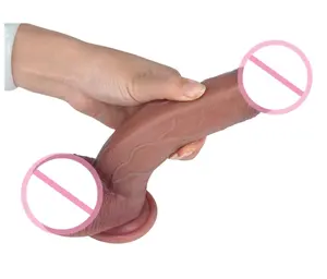 Vloeibare Silicagel Echte Penis Vrouwelijke Dildo Vibrator Masturbatie Apparaat Dwingt Echte Dildo Seksspeeltjes
