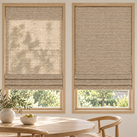Tissu pour stores romains à texture naturelle tissée pour un traitement des fenêtres filtrant la lumière