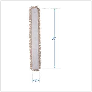 "Adjustable <b>Microfiber</b> Rectangle <b>Mop</b> Head for Boardwalk Industrial Dust <b>Mop</b> White" - Product Image 4