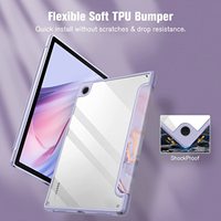 Samsung Galaxy Tab A9 için 8.7 inç 2023 SM-X110 SM-X115 temizle geri sert kabuk kapak özelleştirme destek mermer tasarım kılıf