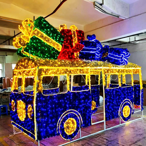Lumières LED 3D étanches IP65 en forme de train pour la décoration de paysages commerciaux de Noël - Product Image 1