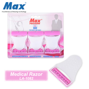 Rasoio <span class=keywords><strong>svedese</strong></span> importato a lama di rasoio in plastica con impugnatura salda da donna rosa per preparazioni mediche - Product Image 1