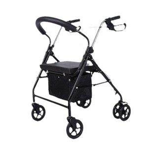 Carrito de compras para personas mayores con asiento y almacenamiento, andador plegable con marco de aleación de aluminio para uso en exteriores - Product Image 2