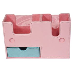 Boîte de rangement pour cartes en cuir PU moderne, capacité de 240+ cartes, aimant puissant, organisateur de cartes pliable pour TCG/ plateau à dés - Product Image 1