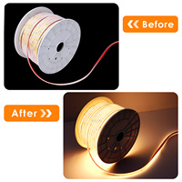 IP65 extérieur étanche Flexible PVC haute tension 220V/110V sans soudure COB LED Dimmable bande d'éclairage architectural