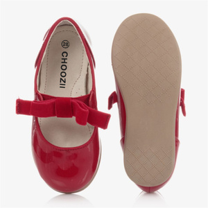 Choice zii scarpe per bambini all'ingrosso di nuovo arrivo bambine in vernice lucida rossa Mary Jane per bambini - Product Image 1