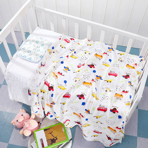 110*120 cm Stock Ready 145 G/pc gasa 70% bambú 30% algodón muselina <span class=keywords><strong>2</strong></span> capas bebé suave impreso manta Swaddle Wrap recepción - Product Image 2