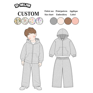 Nouvelle Collection 2026 : Ensemble Survêtement Gris pour <span class=keywords><strong>Enfants</strong></span> – Sweat à Capuche Zippé et Pantalon Large – Tenue 2 Pièces pour 2-12 Ans – Style Décontracté Urbain – Livraison Rapide - Product Image 1