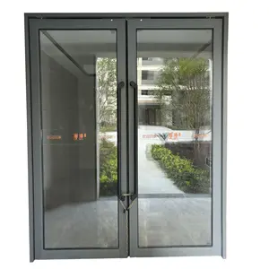 New style Hotel Villa Mall Professional Doors Soundproof Aluminum Folding Safety Glass Spring Doors