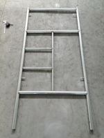 Andamio de Acero Q235 con Marco de Escalera Pintado de Amarillo, Andamio con Marco de Puerta para Construcción y Decoración