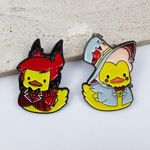Spilla a forma di Paperino dei cartoni animati, accessori creativi per abbigliamento e zaini, disponibile all'ingrosso - Product Image 2