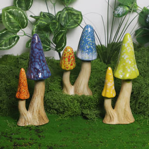 Simulazione giardino in <span class=keywords><strong>ceramica</strong></span> funghi statue ornamenti da giardino statuette cortile decorazione - Product Image 1