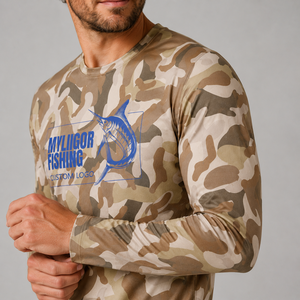Chemise de soleil performante à manches longues UPF50+ pour la pêche, personnalisable avec impression par sublimation - Product Image 4