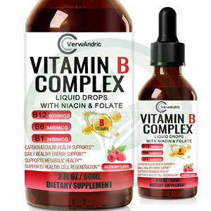 Suplemento de Vitamina <span class=keywords><strong>B</strong></span> <span class=keywords><strong>en</strong></span> <span class=keywords><strong>Gotas</strong></span> de Marca Privada OEM, Salud Cardiovascular, Energía Diaria Saludable, Regeneración Celular Saludable, Adultos - Product Image 1