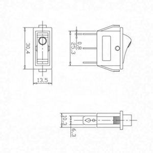 KCD3 interrupteur en forme de <span class=keywords><strong>bateau</strong></span> 3 pieds 2 vitesses avec interrupteur de <span class=keywords><strong>bateau</strong></span> léger chauffage de table chauffante électrique interrupteur d'alimentation - Product Image 2