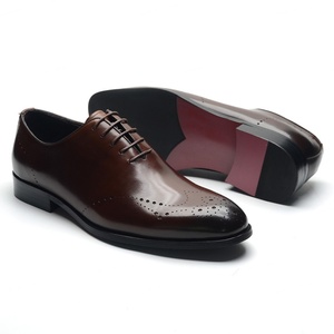 Zapatos Oxford Brogue de Piel Vacuna Genuina para Hombre, Estilo Nuevo, Punta Cuadrada, Transpirables, Cómodos, Formales, para Negocios, con Suela Compuesta - Product Image 2