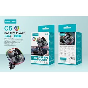 เครื่องเล่น MP3 ในรถยนต์ KOUVOLSEN C7 กำลังไฟ 20W รองรับการชาร์จเร็ว PD3.0 และ QC3.0 ผลิตในจีน บรรจุภัณฑ์กล่อง - Product Image 2