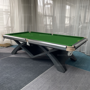 Hot bán giải đấu tiêu chuẩn chất lượng cao Rắn gỗ Slate bảng hồ bơi trong nhà Câu lạc bộ khung thép bàn bi-a với <span class=keywords><strong>LED</strong></span> chiếu sáng - Product Image 2