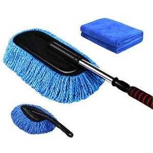 Car <b>Mop</b> Telescopic Wax <b>Mop</b> Dust Remover 100% Cotton Extendable Large And Small Set For Car <b>Cleaning</b> - Product Image 3