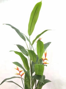 Grand 195CM de haut 6 tiges 27 feuilles 3 fleurs faux <span class=keywords><strong>Strelitzia</strong></span> plante artificielle oiseau du paradis en Pot pour décoration intérieure et extérieure - Product Image 2