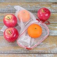 Sacs en filet pour fruits et légumes, emballage écologique en polyester réutilisable, sacs de courses en filet pour légumes avec logo personnalisé