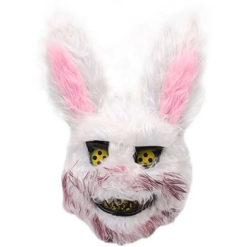 Tytopone Horror fantasma Festival Fiesta accesorios sangriento Cosplay mujer peluche conejos orejas máscaras miedo conejito hombre Halloween máscara conejo