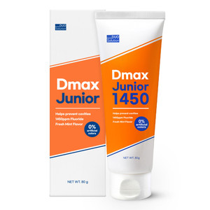 Dmax Junior 1450ppm Anti-Cavity Fluoride Free <b>Toothpaste</b> Fresh Mint <b>Flavor</b> for Kids 7-14 Years Home Use 80g - Product Image 1