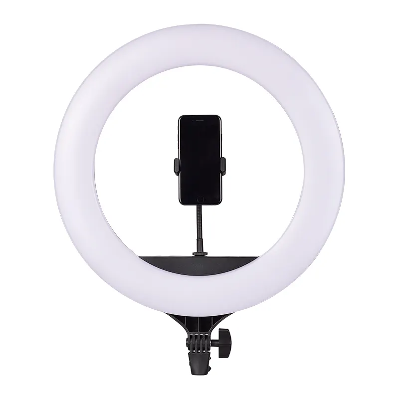 CL-18 5600k ring light with 3 flexible phone holders 48w ring light widely used in live stream,video recording and other social