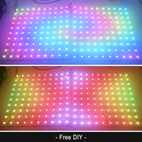 WS2812B 12V RGB LED Digital Flexibel Individuell adressierbare Flächen leuchte 100leds 250*250mm Matrix LED-Leuchte