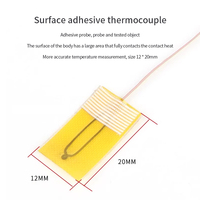 Parche adhesivo para sensor de termopar dedicado para medición de temperatura de superficie, cable de detección de temperatura extremadamente fino