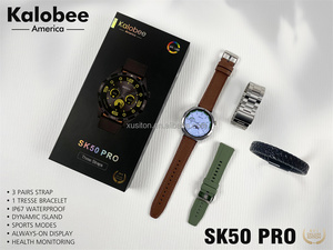 Chất Lượng Cao Smartwatch Đồng Hồ 4 Sk50 Pro 3 Dây Đeo NFC La Bàn 1.52 "Bt Cuộc Gọi Nghe Tỷ Lệ Tập Thể Dục Tracker Người Đàn Ông Thể Thao Thông Minh Đồng Hồ 2024 - Product Image 6