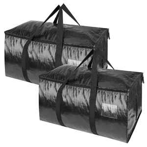 Paquete de 2 Bolsas de Mudanza Grandes y Resistentes con Cierres y Asas de Transporte, Bolsas de Almacenamiento Resistentes al Agua - Product Image 1