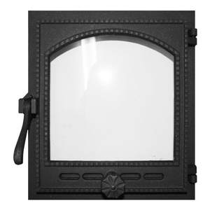 Puerta de Hierro Fundido para Estufa Exterior con Vidrio Resistente al Calor para Estufa de <span class=keywords><strong>Leña</strong></span> - Product Image 1