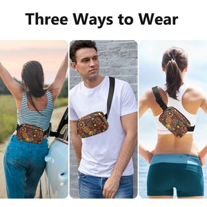 Australia <b>Boho</b> Bag Hippie Crossbody Bag Waist Bag Groovy Waist Bag Custom Print Fanny Pack Waist Bag with Adjustable Strap - Product Image 5