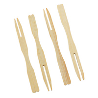 Fourchettes à fruits en bambou biodégradables LINKE, 90 mm, écologiques, mignonnes, artisanales, décoratives, 100 pièces/sac, vente en gros